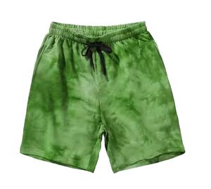 Nouveauté 2026 : Short pour homme en molleton de coton French Terry, tie-dye, avec cordon de serrage personnalisé, style jogger, délavé à l'acide - Product Image 1