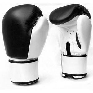 Gants de boxe professionnels en cuir véritable Gants d'impact avec sangle à crochet et boucle pour gants de course de gymnastique et de sport par Zevron Sports - Product Image 1