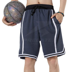 Shorts en maille décontractés pour hommes avec logo et couleurs personnalisés, 100% polyester, respirants, séchage rapide, fermeture à cordon de serrage pour le sport et la course à pied - Product Image 2