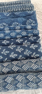 Rất Nhiều Loại Vải Trong Bán Buôn Giá Thấp Tỷ Lệ In Bagru Dabu Indigo In Siêu Mềm Siêu Chất Lượng Vải Cho Quần Áo - Product Image 4