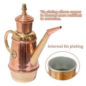 Luxury Copper Materiel Handcrafted Handmade <b>Oil</b> Cruet <b>Kitchen</b> <b>Oil</b> Can450ml & 1000ml Cooking Olive <b>Oil</b> <b>Bottle</b> Pot - Product Image 2