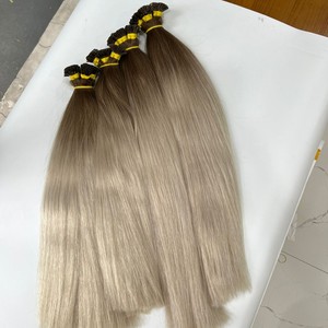 CONSEIL EN GROS KÉRATINE DE QUALITÉ SUPÉRIEURE COULEURS DROITES NATURELLES EXTENSIONS DE CHEVEUX HUMAINS RUSSES SLAVIQUES - Product Image 5