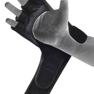 Gants de MMA en cuir pour la remise en forme et l'entraînement de boxe, matériau respirant, fermeture antidérapante à scratch - Product Image 4