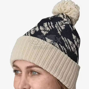 Fashion Winter Knitted Bobble Beanie Hat Soft Acrylic Bobble Beanie For Adults In Wholesale Price - Product Image 5