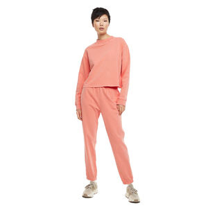 Pantalones de chándal rectos básicos para mujer de color melocotón de alta calidad, pantalones de jogging hechos a medida para invierno - Product Image 1