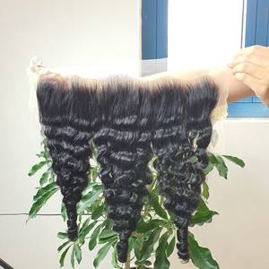 2024 <b>Christmas</b> Sale Deep Water Curly Frontal 8 to 30 Inches Size 13x4 13x6 NG Hair Extensions <b>for</b> Black <b>Women</b> - Product Image 2