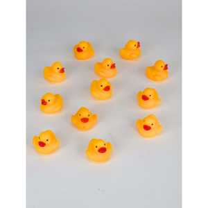 Mini Cute PVC Toy Ducks Pack of 12 Bath Duck for Bathtub Use Custom Logo <b>Small</b> Size Vinyl Plastic Float Squeeze Feature - Product Image 4