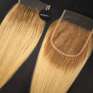 Fermeture frontale 120% densité 100% vierge Remy cheveux humains soyeux vague droite 8-32 pouces vietnamien en gros meilleure qualité - Product Image 1