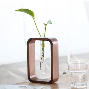 Modern <b>Retro</b> Dining Table With Solid Wood Small Flower and Dry Vase <b>Decor</b> for Wedding Living Room Decorations - Product Image 6