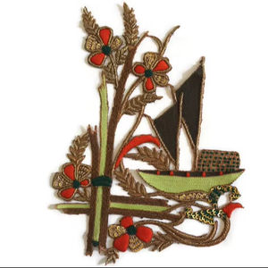 Robes appliques brodées de luxe faites à la main robes traditionnelles brodées motif sarees lehengas patchs décoratifs - Product Image 1