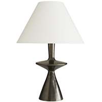 Lampe de lecture de table en métal moderne élégante avec finition antique et bel abat-jour pour table de nuit décorative pour la maison