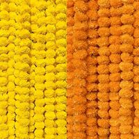 Guirlandes artificielles de fleurs de souci moelleuses faites à la main, ensemble Toran pour porte, décoration maison et bureau, pour remise de diplôme, Noël, Pâques, Fête des Mères