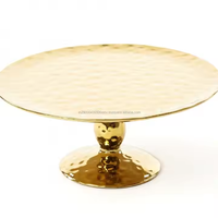 Support de décoration de gâteau en métal à 3 niveaux en acier inoxydable Prix de gros Support de gâteau doré pour fêtes et événements par Decor impex