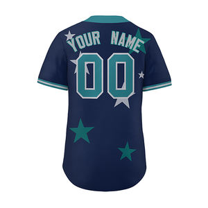 Uniforme de béisbol de sublimación personalizado ZATA SPORTS para adultos Unisex bordado 3D transpirable secado rápido cuello en V 100% poliéster - Product Image 3