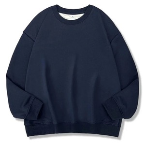 Streetwear décontracté personnalisé à épaules tombantes pour femme Sweatshirts unis respirants de qualité supérieure 100% sweats à capuche tricotés en coton - Product Image 3