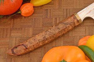 Cuchillo de Chef Personalizado al por Mayor de Alta Calidad con Marca Privada OEM, Hoja de Acero de Damasco, Mango de Resina de Cobre, Diseño Ambidiestro - Product Image 3