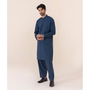 Produits les plus tendance Couleur unie Hommes Salwar Kameez Tarifs de gros Hommes élégants Shalwar Kameez Prix de gros - Product Image 1
