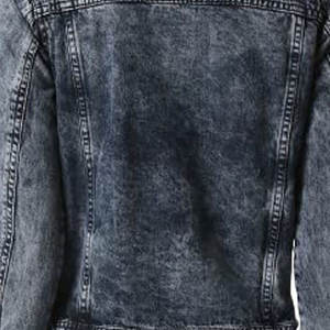 แจ็คเก็ตยีนส์สีเข้มแบบดิสเทรสพร้อมกระเป๋าหน้าติดกระดุม ดีเทลตะเข็บ และแขนยาวสำหรับแฟชั่นสตรีทแวร์ลำลอง - Product Image 5