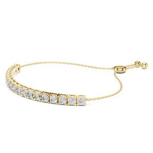 Pulsera Ajustable de Oro Sólido de 14K con Diamante Cultivado en Laboratorio, Corte Brillante, Certificado IGI, Joyería Fina Minimalista de Lujo para Mujer - Product Image 3