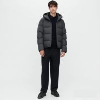Nouvelle Veste d'Hiver Rembourrée Fine et Imperméable pour Homme 2026, Réversible, Écologique, à Capuche, 100% Nylon, Chaude, pour Activités de Plein Air
