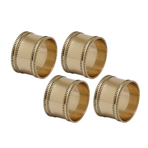 Anillo para Servilletas de Metal Fundido en Latón Dorado Antiguo de Lujo, Ecológico, para Hoteles - Product Image 3