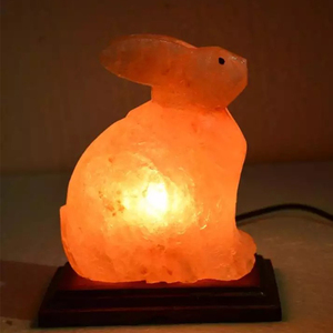 โคมไฟกลางคืนรูปกระต่ายดีไซน์เฉพาะตัว ทำมือจากเกลือออร์แกนิคแท้ 100% เป็นมิตรต่อสิ่งแวดล้อม รูปทรงธรรมชาติ ราคาขายส่ง - Product Image 4