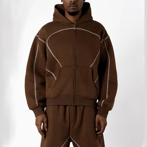Conjunto Deportivo para Hombre, Traje de Entrenamiento para Gimnasio, Ropa Deportiva para Correr, Conjunto de Dos Piezas, Traje Deportivo Personalizado con Cremallera Completa y Corte Holgado - Product Image 2