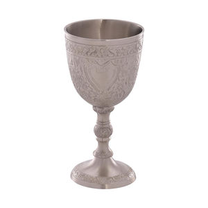 Copa de Vino de Latón Plateado |   Cáliz de Lujo para Licor |   Decoración Elegante para Bar en Casa |   Exclusivo Juego de Regalo de Vasos Premium - Product Image 5