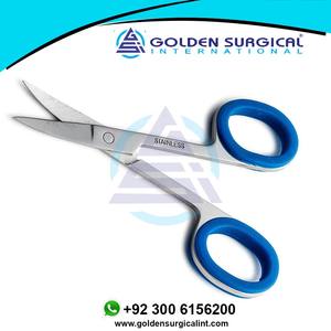 Agarre de goma personalizado, Punta curvada, Tijeras para uñas, diseño de cuidado de uñas, tijeras para manicura y pedicura - Product Image 2