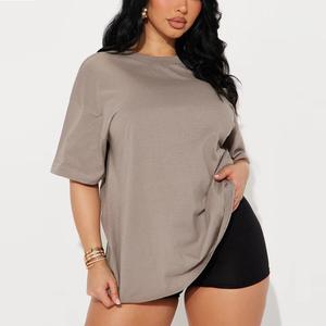 High Quality Plus Size Women's Casual Oversized <b>T</b>-<b>Shirts</b> with Custom Logo Knitted Fabric Sweat Wicking ODM Service 100% Cotton - Product Image 3