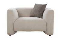 Bucharest Designer Creme Polsterstoff-Sofa-Set 3+1+1-Sitzer Luxuriöses Modulares Wohnzimmer-Sofa mit Holzbeinen Zeitgenössisches Design für Villa und Einkaufszentrum