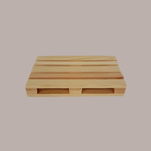 FOOD PACKAGING Brand Set of 3 Natural Wood Pallet Mini Trays 16x24H3.5 cm Decorative - Product Image 1