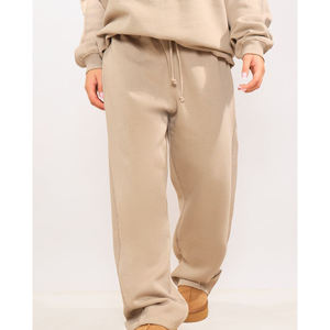 Custom Winter Terry Front Logo Oversized Unisex Sweatsuit Jogging Hoodie Set Casual Tracksuit - Product Image 3