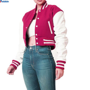 BOBBIN INDUSTRIES Meilleure variété de vestes universitaires courtes pour femmes, élégantes, à manches longues, décontractées, tendance, couleur personnalisée - Product Image 2