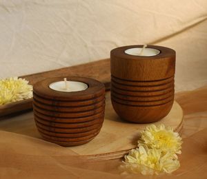 Elegantes candelabros artesanales de Madera hechos a mano a granel de la India, tamaños personalizados, decoración de mesa de Hotel para el hogar, Navidad - Product Image 6