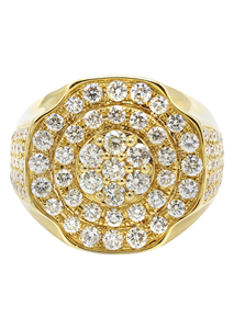 ขายดีแหวนเงิน925สำหรับผู้ชายและผู้หญิง VVS Moissanite รอบตัดทองผ่านชุบเพชรผ่านการทดสอบ-เครื่องประดับที่ดี - Product Image 4