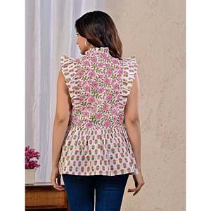 Top Informal de Algodón Estampado Blanco Jaal - Product Image 6