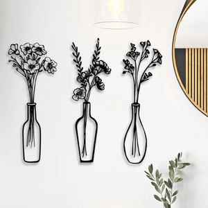 Decoración de pared de hoja de Metal de bajo precio para sala de estar TV sofá Fondo pared porche colgante artes y manualidades decoración del hogar moderna - Product Image 5