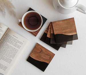 Posavasos de Resina Epoxi de Lujo Moderno al por Mayor, Tapetes de Aislamiento Térmico para Té, Ecológicos, Personalizables en Grosor y Diámetro, Saniya - Product Image 3