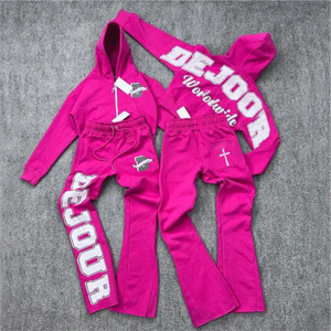 Chándal con Capucha de Talla Grande, Personalizado con Logotipo, Diseño 2026, Etiqueta Privada, Impresión, Ligero, Felpa Técnica, Pantalones y Sudadera con Efecto Desgastado por el Sol - Product Image 2