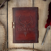 Harry P Magical Wizard Brown Vintage Journal en cuir véritable fait à la main en pierre de sorcellerie Grimoire DeckleEdge carnet de croquis grand cadeau
