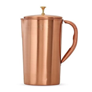 Cruche d'eau en métal de cuivre simple faite à la main de haute qualité la plus vendue pour servir de l'eau dans la maison d'hôtel de restaurant - Product Image 1