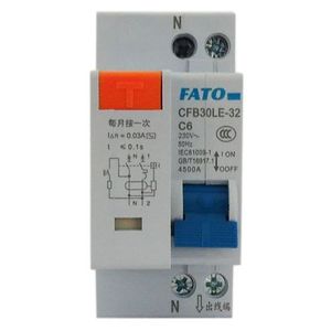 เบรกเกอร์ดิฟเฟอเรนเชียล FATO CFB30LE-32 2P 6A 230V 4500A IEC61009-1 - Product Image 2
