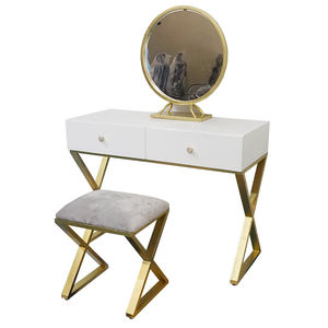 Moderno SFBTD018 Bn Trang im Ch X con Patas de Cobre Dorado Estilo Panel de Madera - Product Image 2