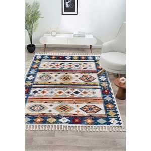 Tapis d'intérieur Netline AN006 multicolore moderne antique 100% polyester facile à nettoyer durable pour chambre à coucher non-muant Home Depot - Product Image 3