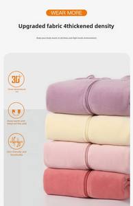 Veste doublée en polaire avec sweat côtelé en corail-Haut unisexe décontracté à col montant à l'américaine - Product Image 6