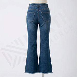 Jeans décontractés pour femmes, style américain, denim, taille haute, coupe skinny, droite, unie, respirante, douce, pour femmes de petite taille - Product Image 2