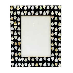 Handmade Custom 8x10 <b>Black</b> Picture <b>Frame</b> with Mother of Pearl Inlay for Home & Office Decor - Product Image 6