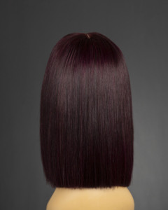 Blunt Cut Human Hair Transparent Extension Straight High Density Customize Colors <b>Wig</b> - Product Image 1
