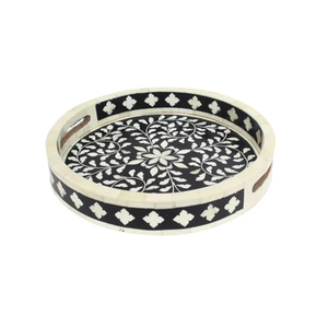 Bandeja ecológica para servir en casa con platos y platos con incrustaciones de hueso para un ajuste de mesa elegante para regalos producto de gran oferta - Product Image 2